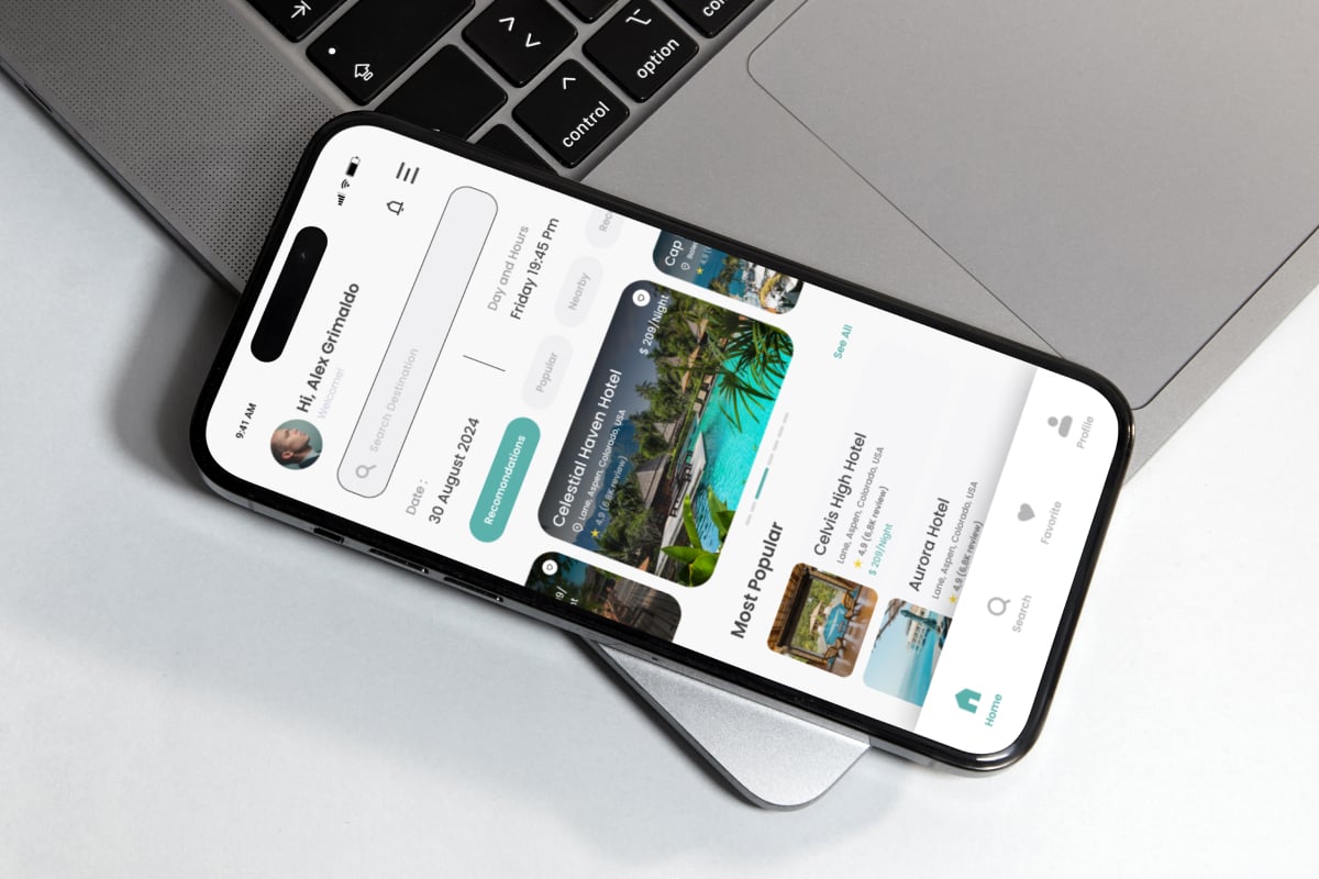 酒店预订App应用UI设计模板 BookHere – Hotel Booking App插图4 酒店预订App应用UI设计模板 BookHere - Hotel Booking App