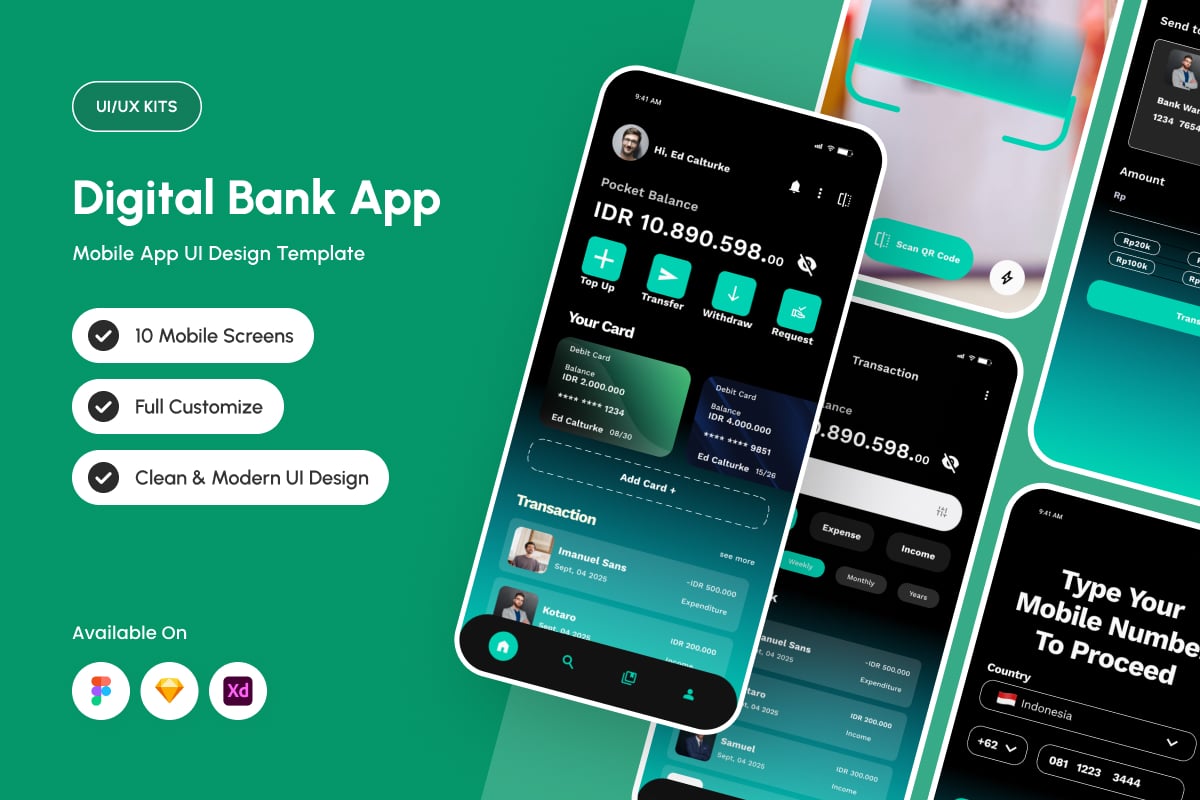 信贷金融App界面UI设计套件 Credora – Credit Finance UI Kit插图 信贷金融App界面UI设计套件 Credora – Credit Finance UI Kit