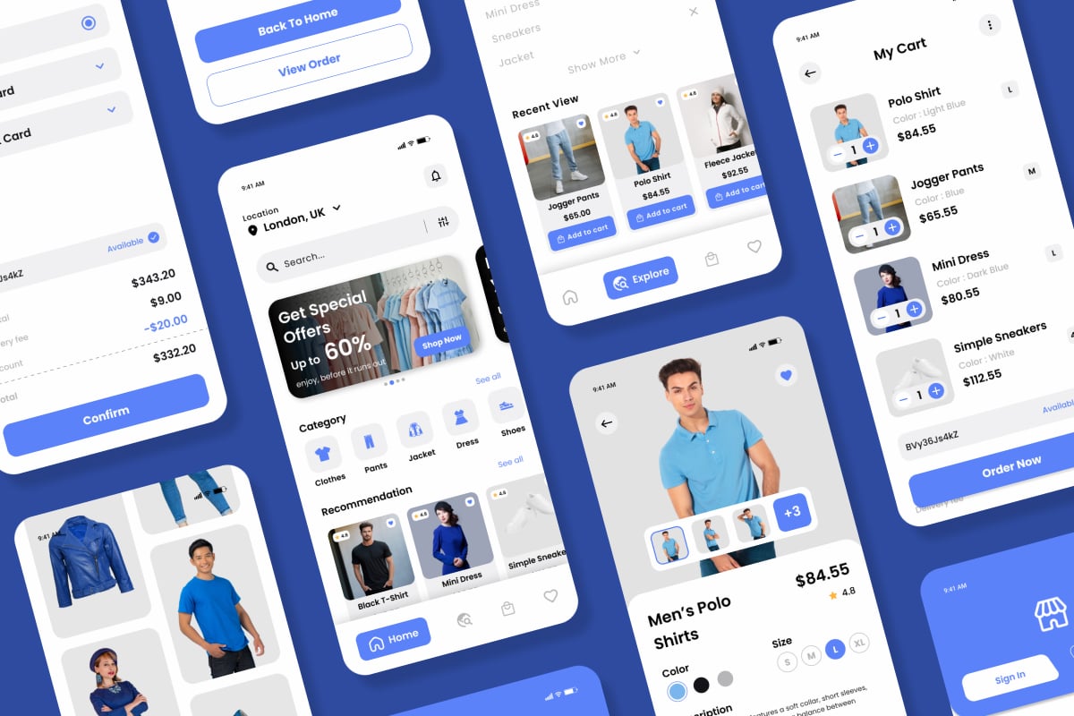 时尚购物App UI界面设计模板 Fasshop – Fashion Mobile App插图4 时尚购物App UI界面设计模板 Fasshop - Fashion Mobile App