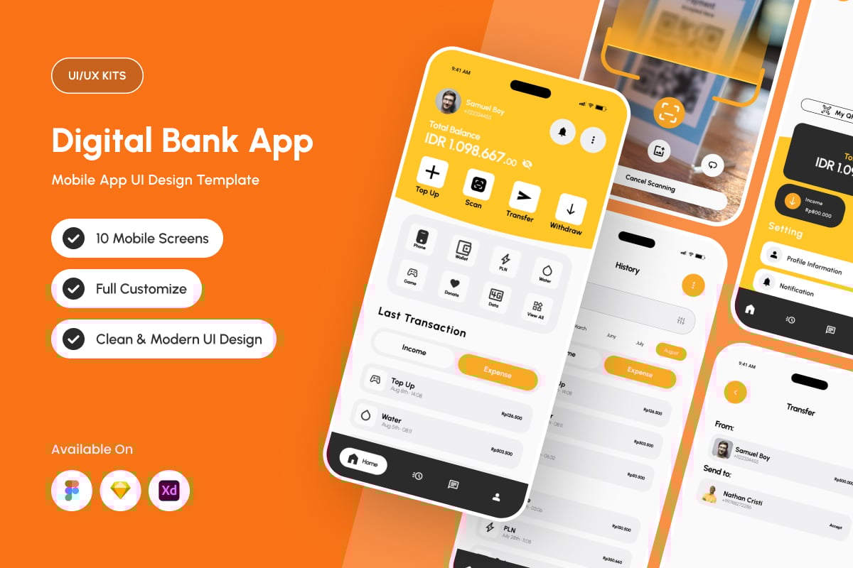 数字支付App UI设计套件 NexaPay – Digital Wallet UI Kit