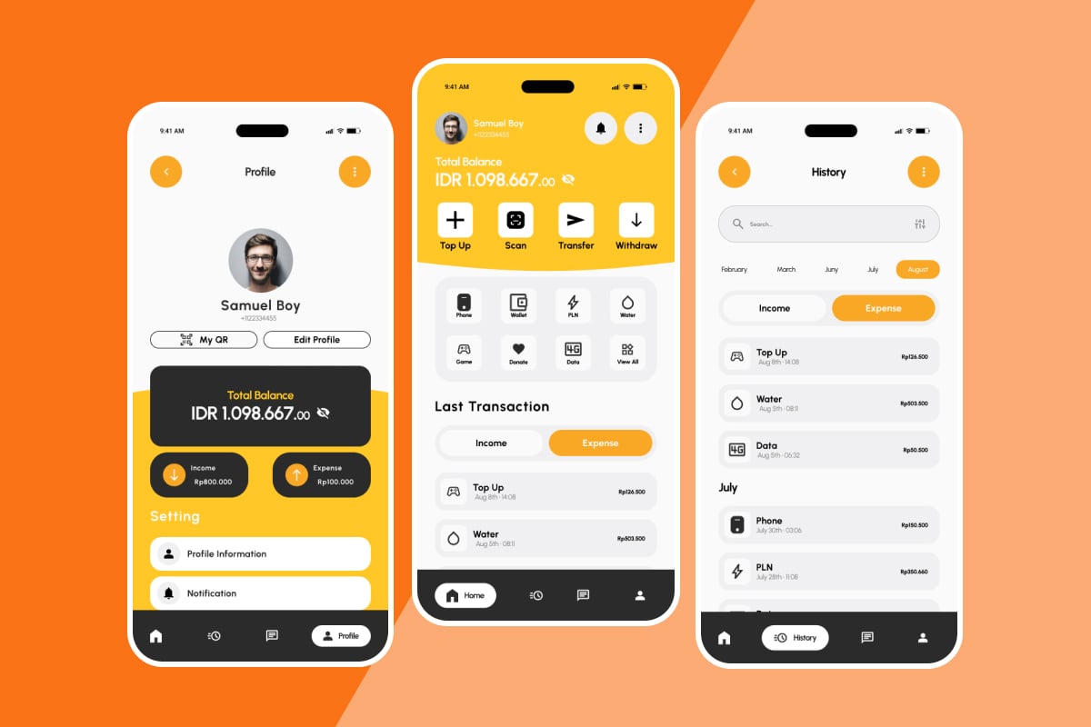 数字支付App UI设计套件 NexaPay – Digital Wallet UI Kit