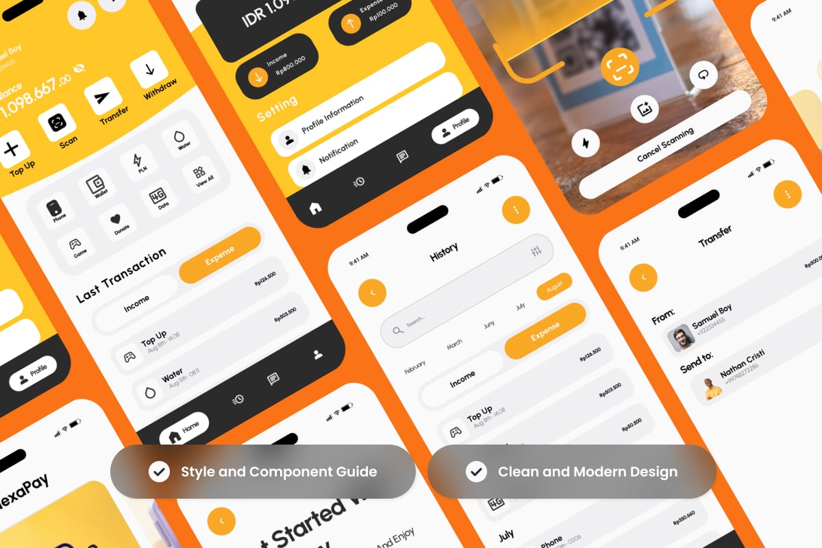数字支付App UI设计套件 NexaPay – Digital Wallet UI Kit插图4 数字支付App UI设计套件 NexaPay – Digital Wallet UI Kit
