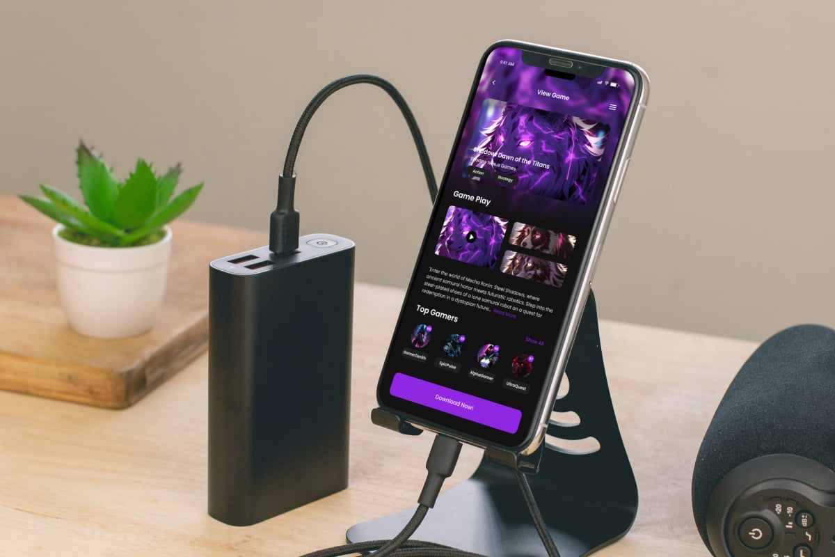 游戏商城App UX/UI设计模板 PhoenixArcade - Game Store Mobile App