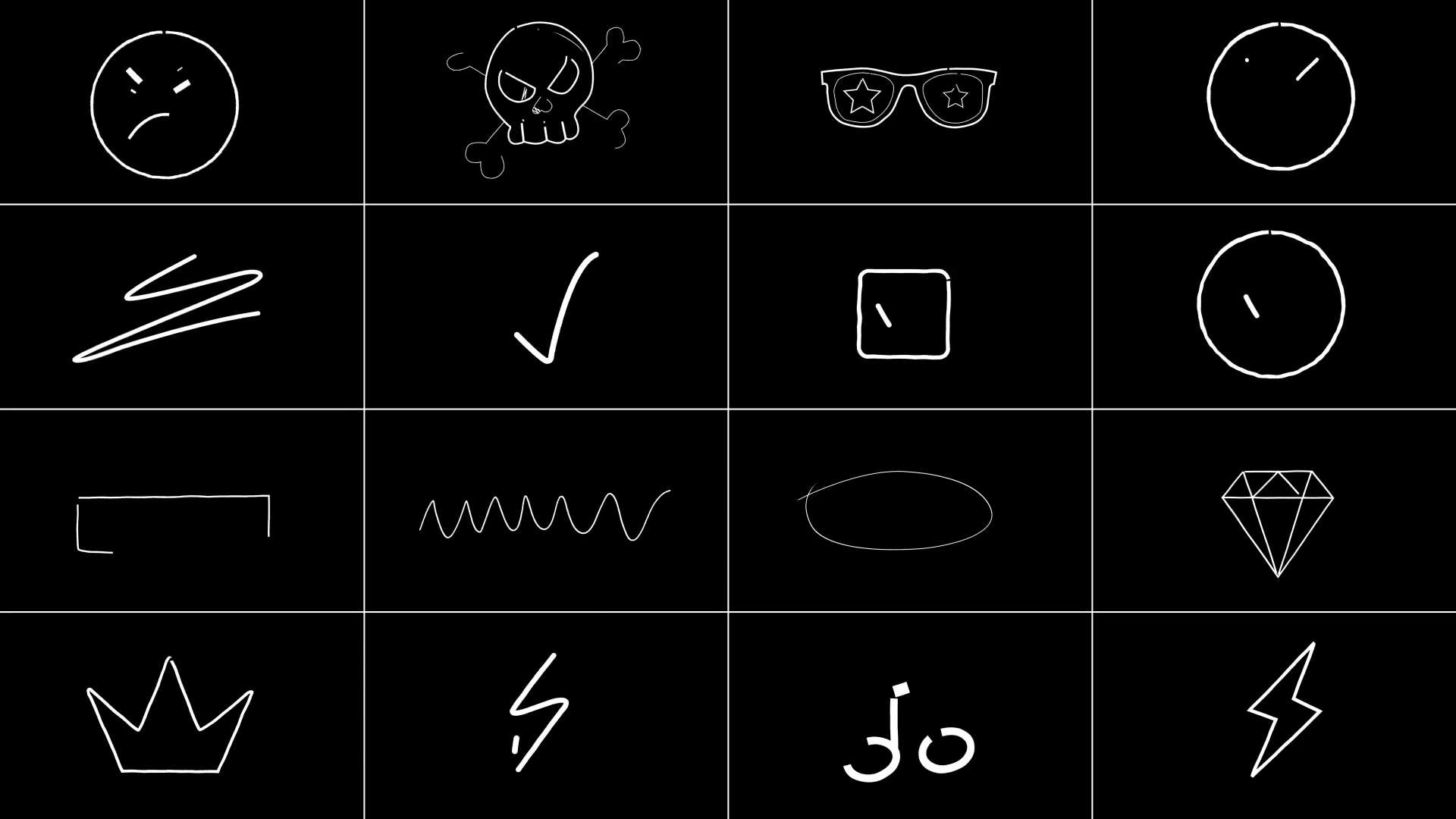 手绘涂鸦动画素材包AE模板 Hand Drawn Doodle Animation Pack插图2