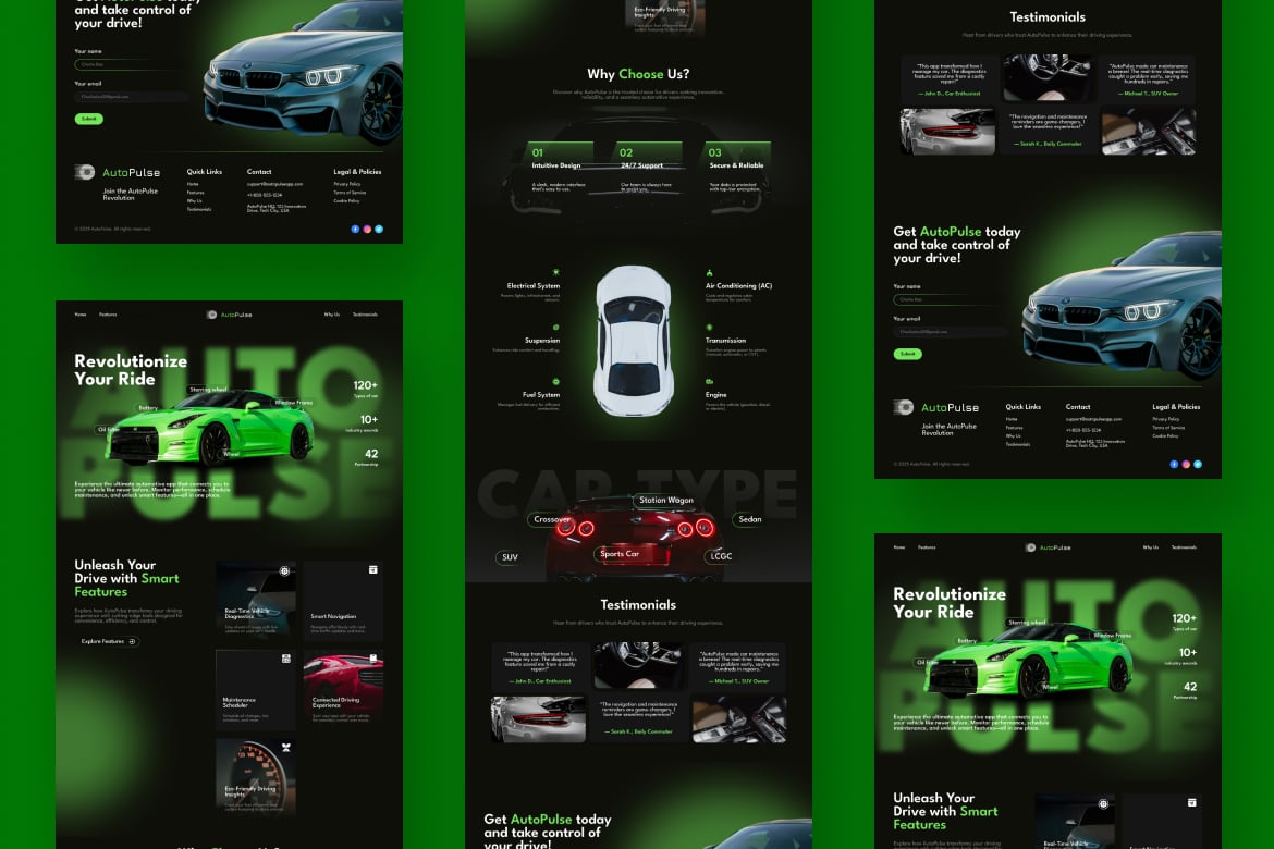 汽车服务网站着陆页设计模板 AutoPulse – Automotive Landing Page Template插图2 汽车服务网站着陆页设计模板 AutoPulse - Automotive Landing Page Template