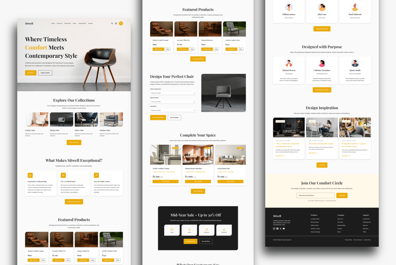 品牌家具着陆页设计模板 Chair Brand Furniture Landing Page Template插图1 品牌家具着陆页设计模板 Chair Brand Furniture Landing Page Template