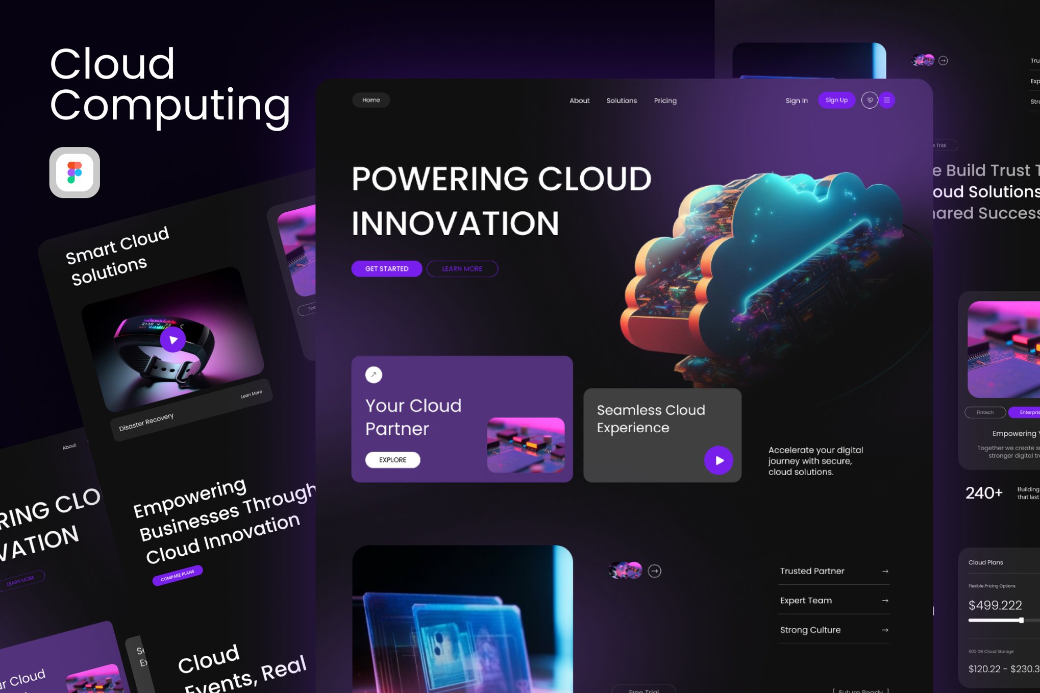 云计算服务网站UI设计模板 CloudXpert – Cloud Computing Website Template插图 云计算服务网站UI设计模板 CloudXpert - Cloud Computing Website Template