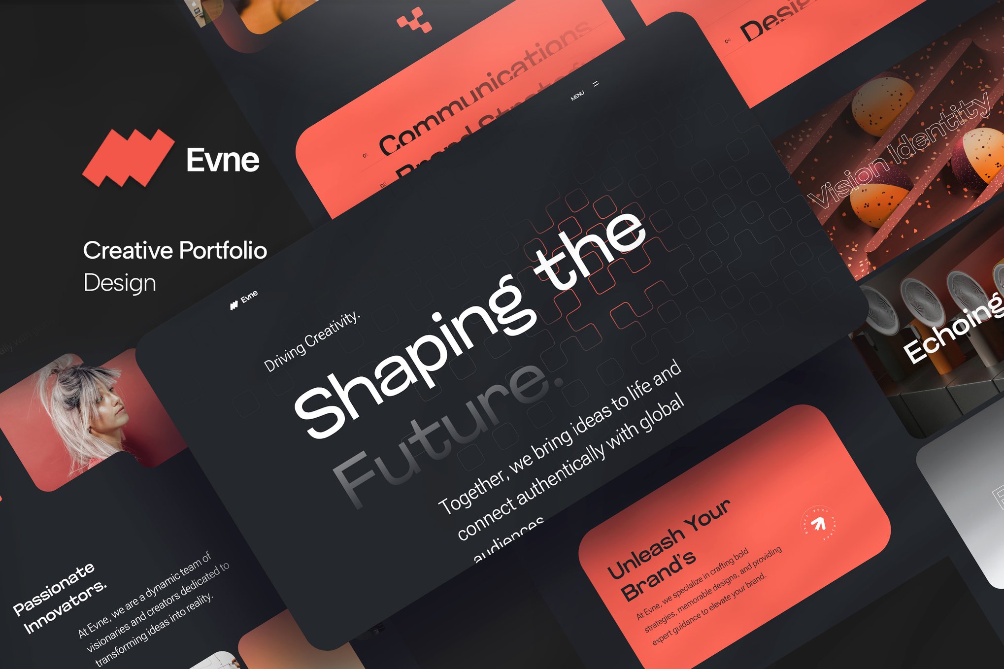 创意作品集Figma设计模板 Evne – Creative Portfolio Figma Template