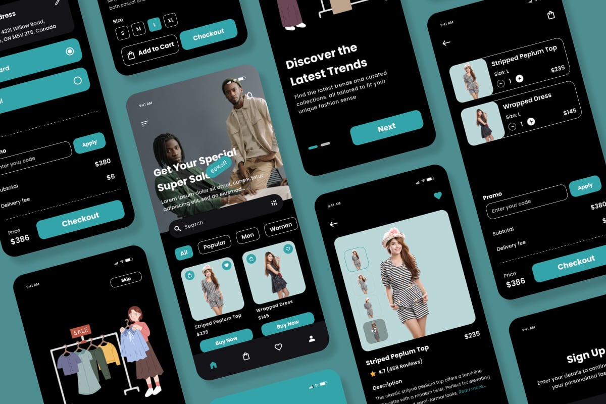 现代优雅时尚购物App界面设计模板 Chicify – Fashion Mobile App插图4 现代优雅时尚购物App界面设计模板 Chicify - Fashion Mobile App