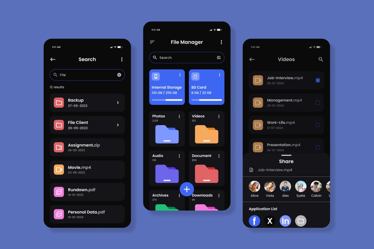 文件管理App界面设计模板 Sortly – File Manager Mobile App插图2 文件管理App界面设计模板 Sortly - File Manager Mobile App