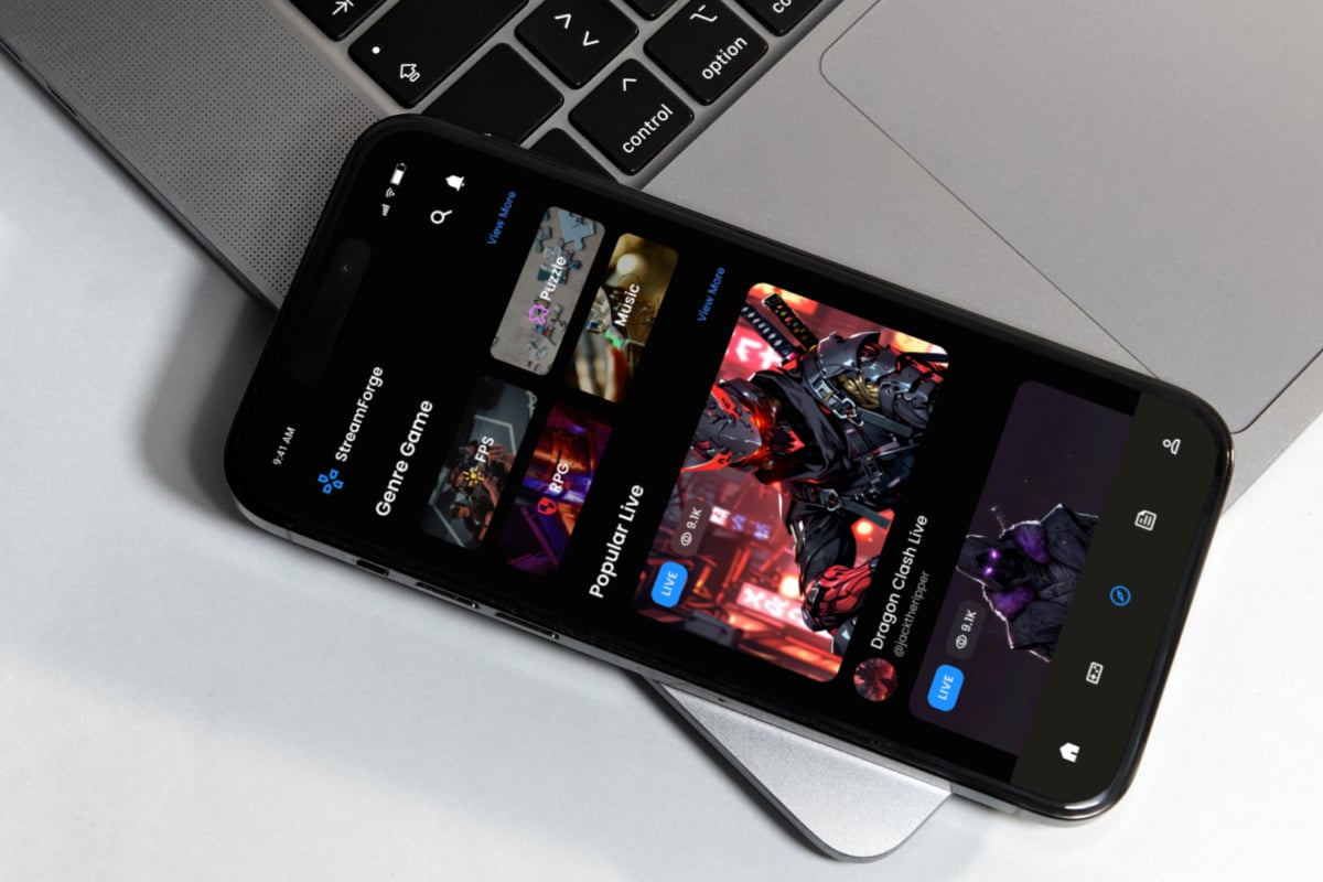 游戏直播App界面UX设计模板 StreamForge – Game Streaming Mobile App插图3 游戏直播App界面UX设计模板 StreamForge - Game Streaming Mobile App