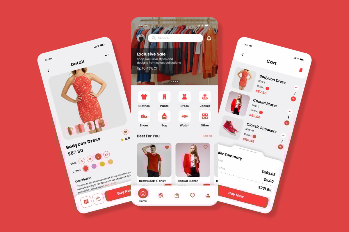 时尚购物App界面UI设计模板 Stylon – Fashion Mobile App插图2 时尚购物App界面UI设计模板 Stylon - Fashion Mobile App