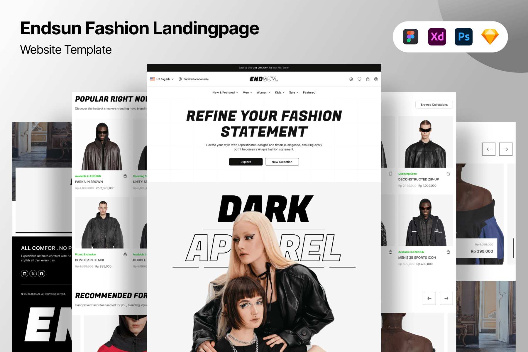 时尚品牌Shopify着陆页设计模板 endsun-fashion-shopify-landing-page插图 时尚品牌Shopify着陆页设计模板 endsun-fashion-shopify-landing-page
