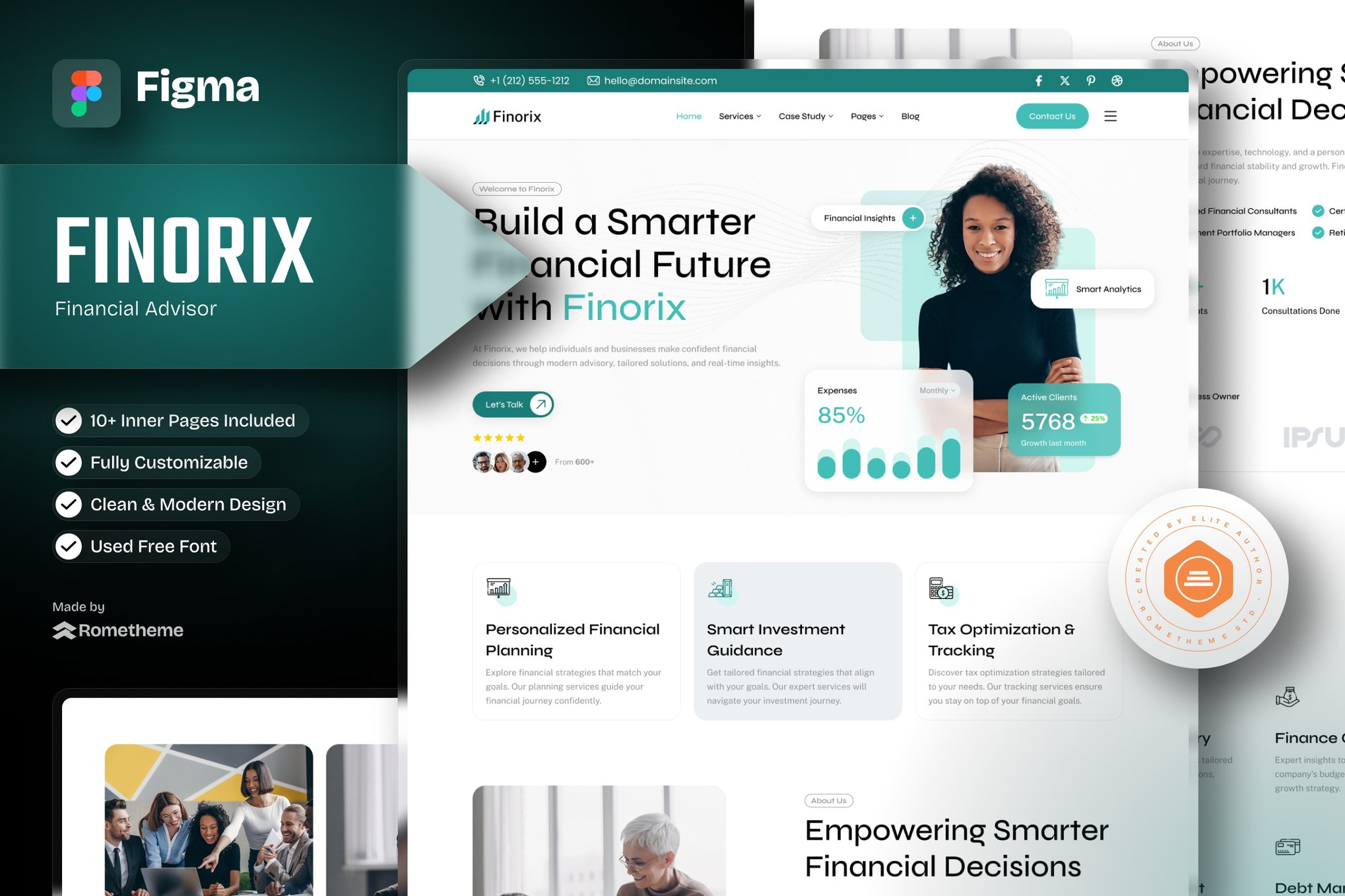 财务顾问与财富管理网站UI设计模板 Finorix – Financial Advisors & Wealth Management插图 财务顾问与财富管理网站UI设计模板 Finorix - Financial Advisors & Wealth Management