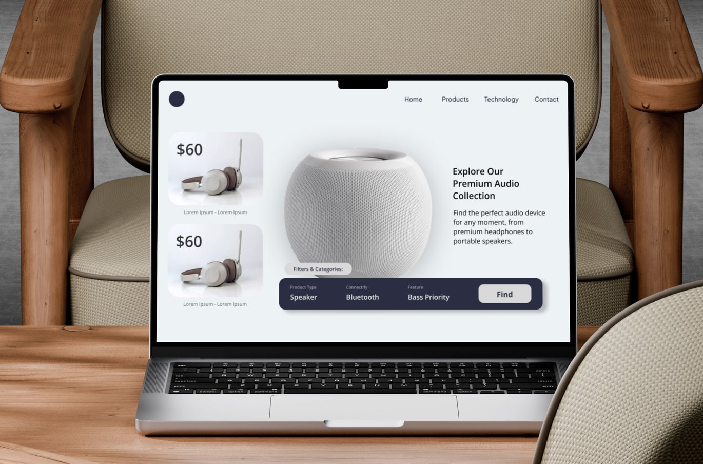 音频设备电子商务着陆页设计模板 IB – Audio E Commerce Landing Page插图1 音频设备电子商务着陆页设计模板 IB - Audio E Commerce Landing Page