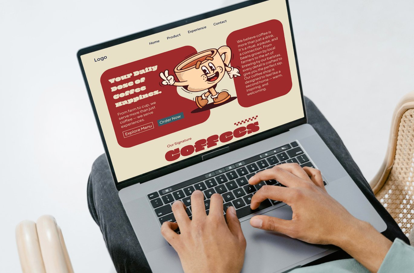 咖啡厅品牌网站UI设计模板 IB – Coffee Shop Website Landing Page插图2 咖啡厅品牌网站UI设计模板 IB - Coffee Shop Website Landing Page