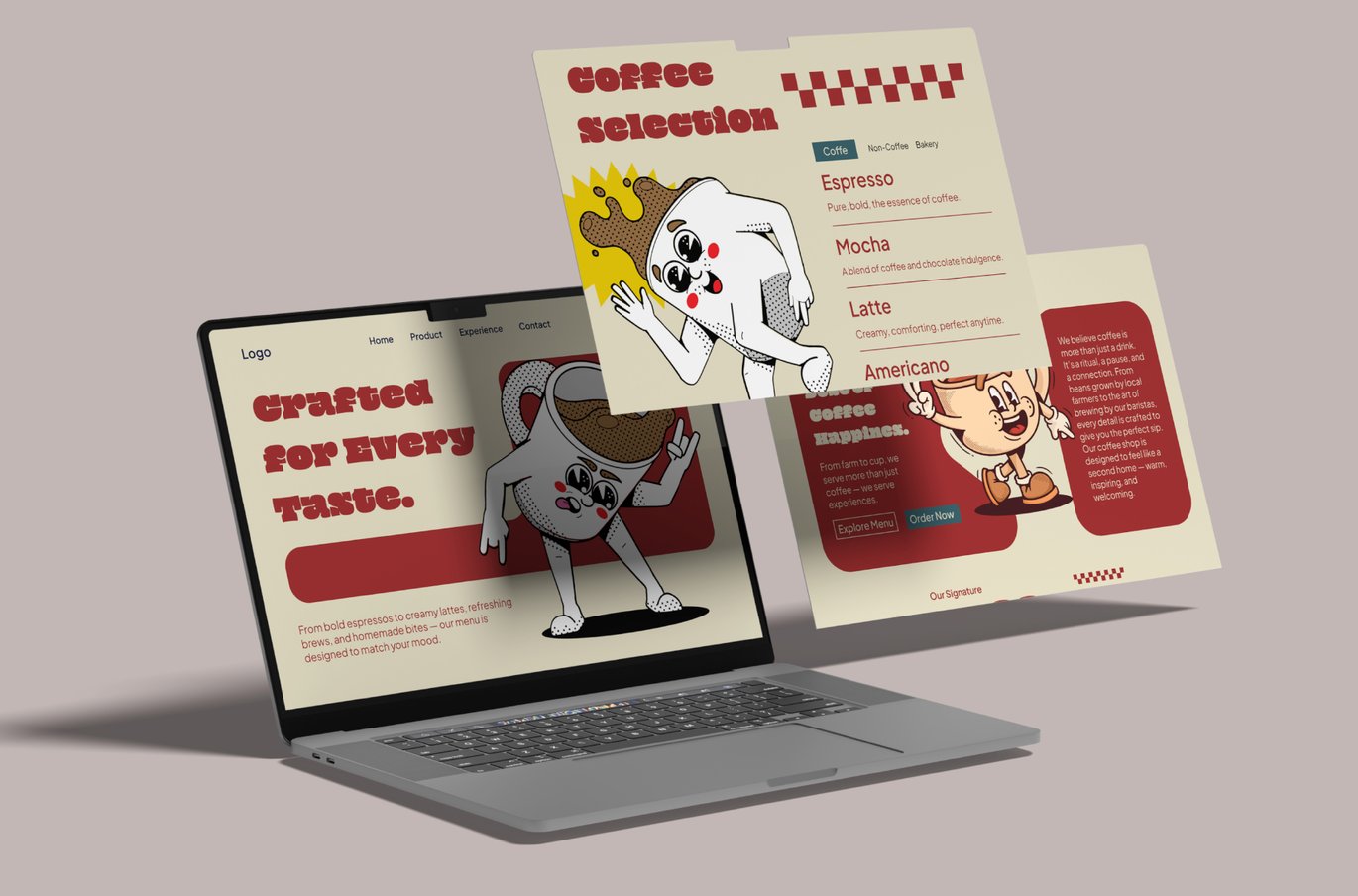 咖啡厅品牌网站UI设计模板 IB – Coffee Shop Website Landing Page插图1 咖啡厅品牌网站UI设计模板 IB - Coffee Shop Website Landing Page