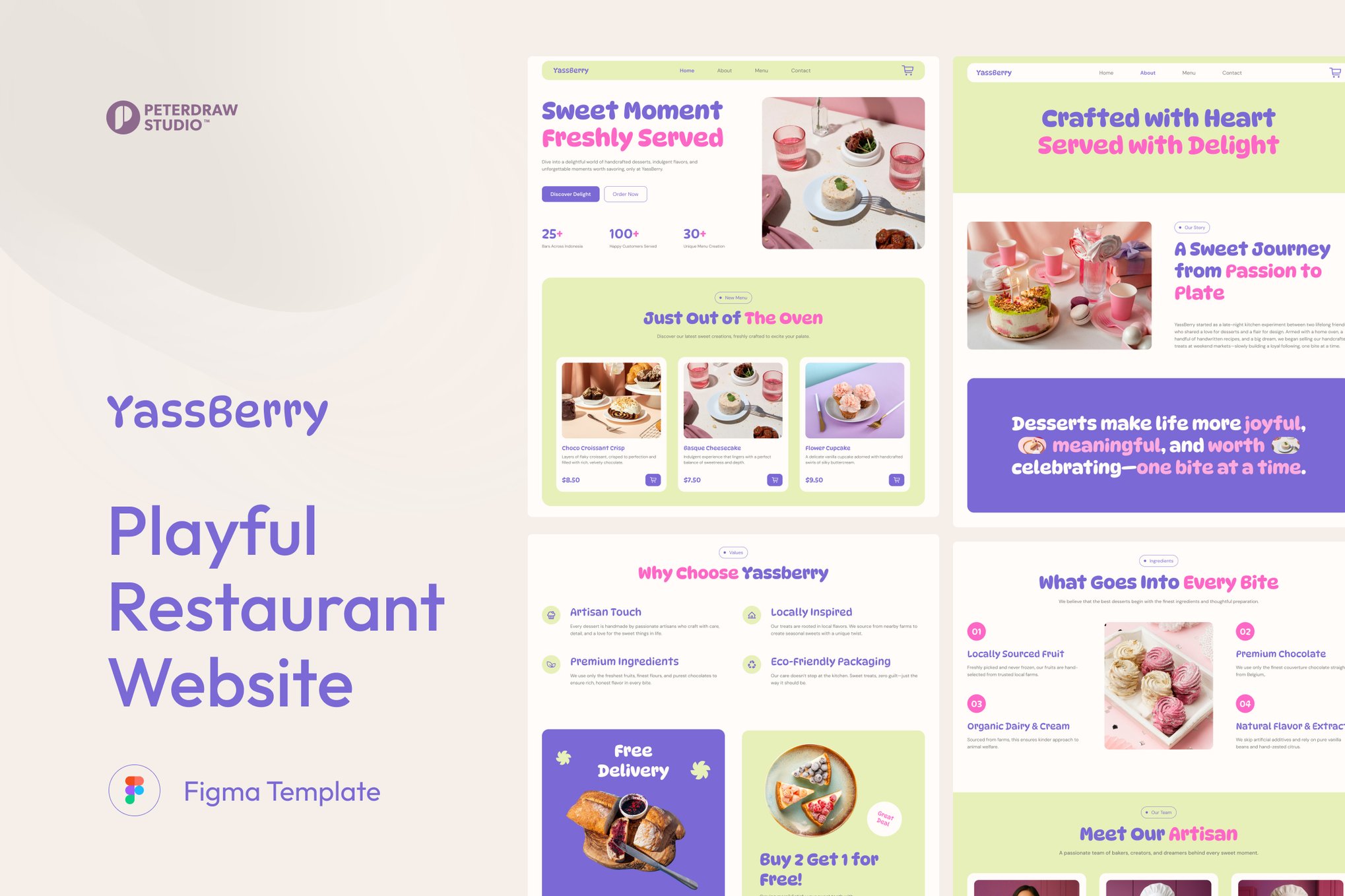 作品集网站UI设计Figma模板 YassBerry – Portfolio Website UI Figma Template插图 作品集网站UI设计Figma模板 YassBerry - Portfolio Website UI Figma Template
