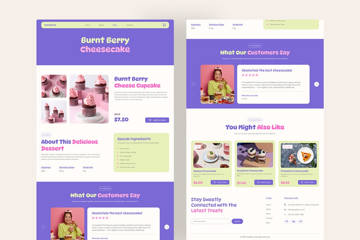 作品集网站UI设计Figma模板 YassBerry – Portfolio Website UI Figma Template插图2 作品集网站UI设计Figma模板 YassBerry - Portfolio Website UI Figma Template