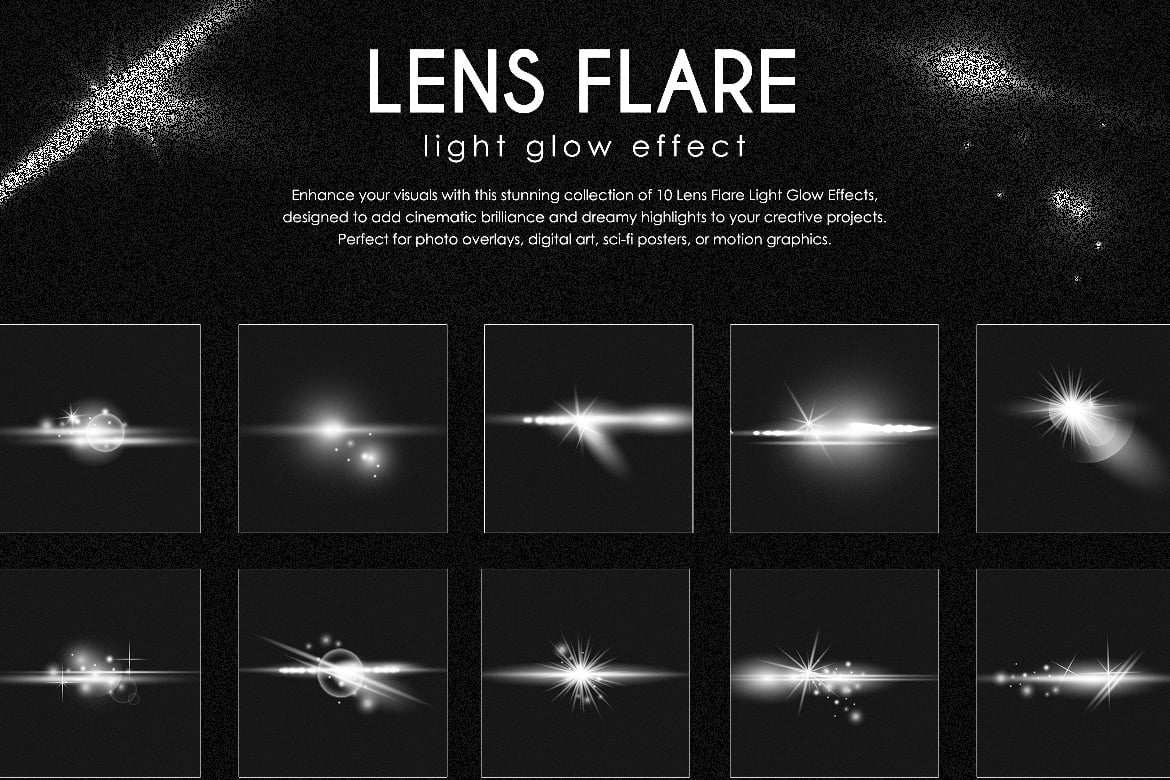 10款镜头光晕灯光效果组合 Lens Flare Light Glow Effect Set插图2 10款镜头光晕灯光效果组合 Lens Flare Light Glow Effect Set