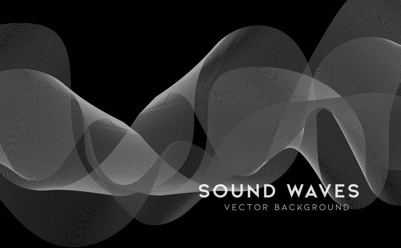 声波音浪背景素材 Sound Waves Background