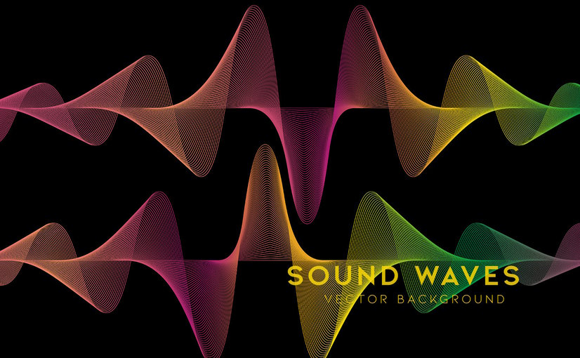 彩色声波音浪背景 Sound Waves Background