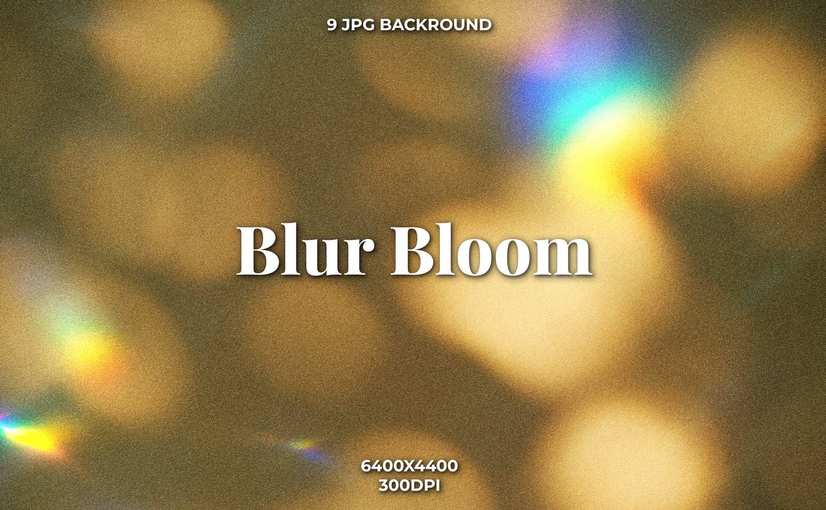 9款柔美散景彩虹纹理 Blur Bloom Soft Bokeh Rainbow Glow Textures