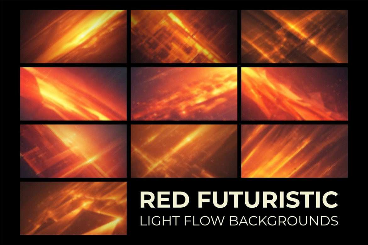 10款红色未来光流背景 Red Futuristic Light Flow Backgrounds插图2 10款红色未来光流背景 Red Futuristic Light Flow Backgrounds