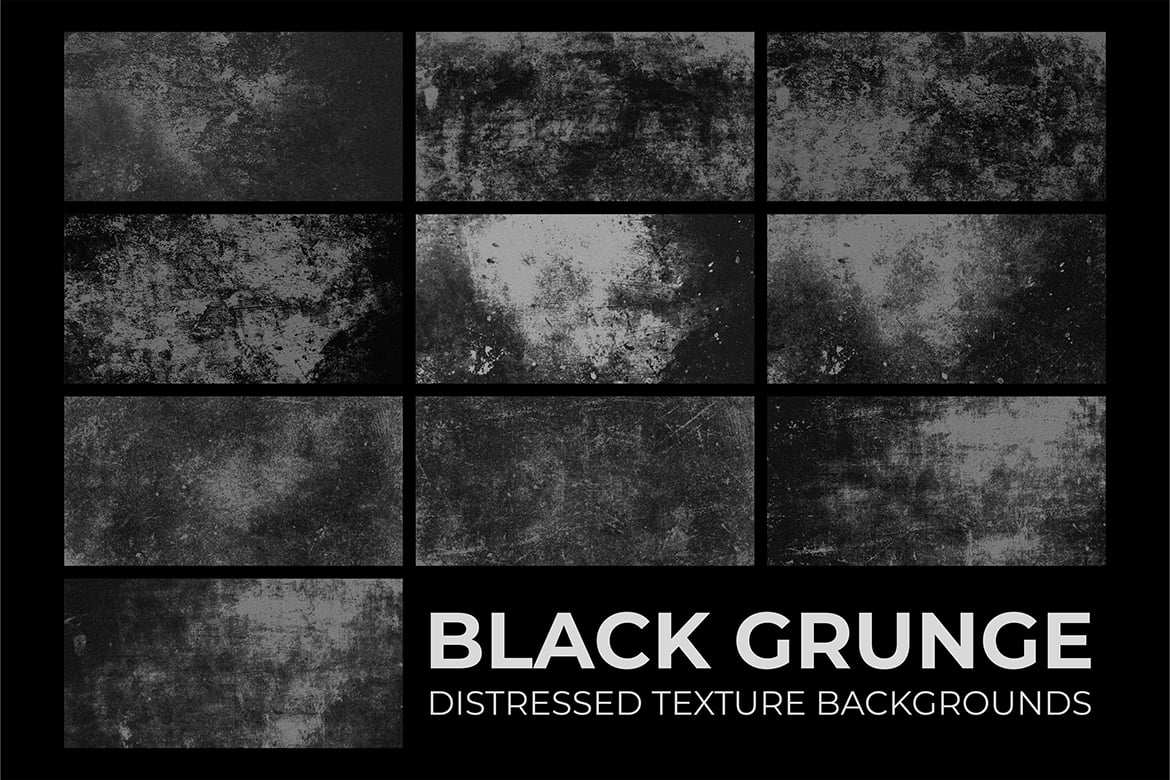 10款黑色污渍破损纹理背景 Black Grunge Distressed Texture Backgrounds插图2 10款黑色污渍破损纹理背景 Black Grunge Distressed Texture Backgrounds