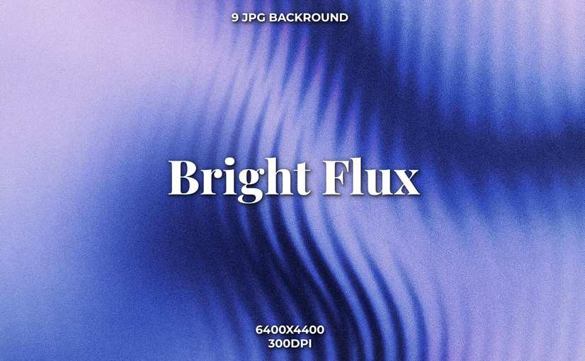 9款鲜艳渐变波浪背景 Bright Flux Vibrant Gradient Wave Backgrounds