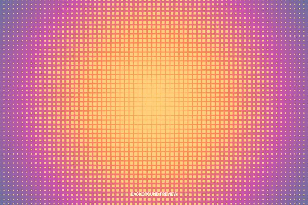 5款方形复古半色调背景 Square Retro Halftone Background插图2 5款方形复古半色调背景 Square Retro Halftone Background