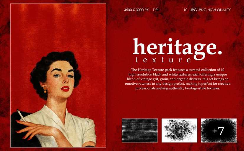 10款传统旧纸张纹理 Heritage Paper Texture