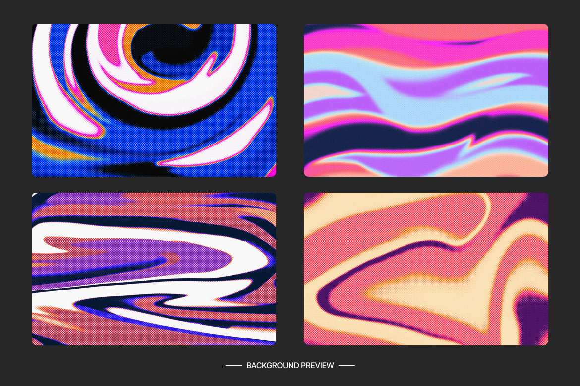5款迷幻颗粒感半色调背景 Psychedelic Grainy Halftone Background插图1 5款迷幻颗粒感半色调背景 Psychedelic Grainy Halftone Background