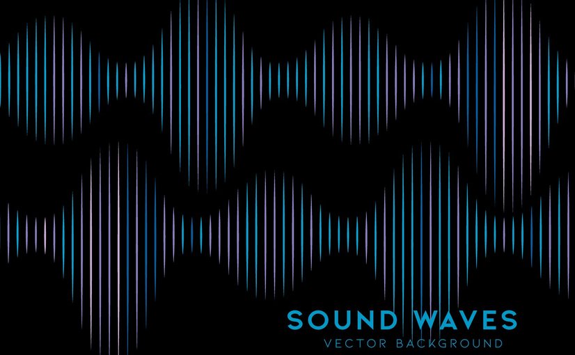 声波音频波形背景 Sound Waves Audio Background