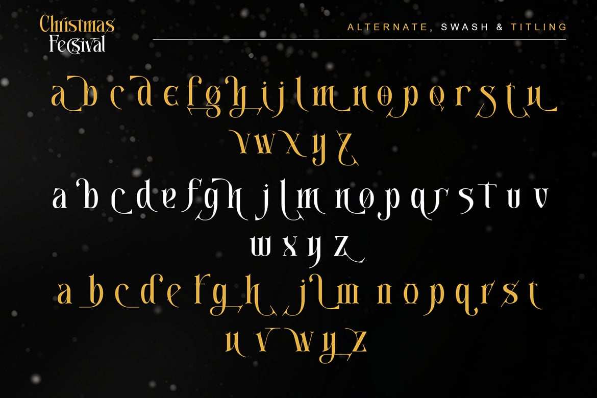 圣诞节日优雅奢华标题衬线字体 Christmas Fecsival – Elegant Serif Font插图1 圣诞节日优雅奢华标题衬线字体 Christmas Fecsival – Elegant Serif Font