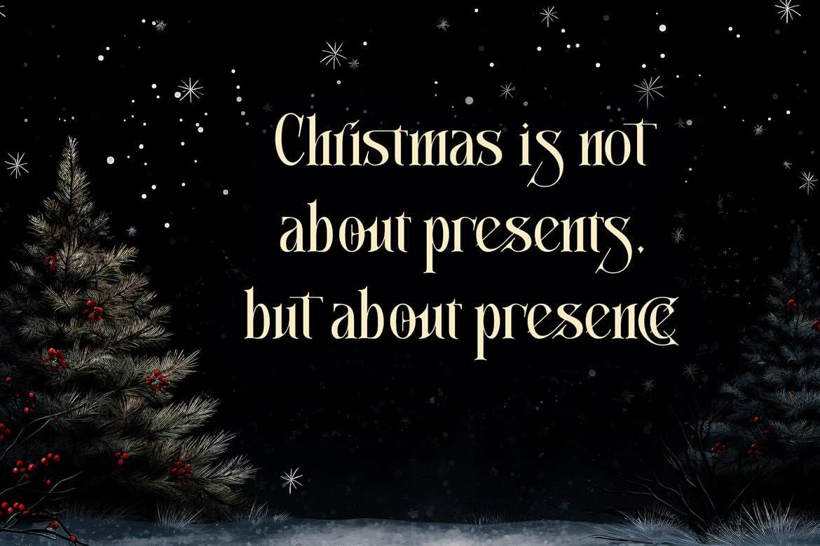 圣诞节日优雅奢华标题衬线字体 Christmas Fecsival – Elegant Serif Font插图2 圣诞节日优雅奢华标题衬线字体 Christmas Fecsival – Elegant Serif Font