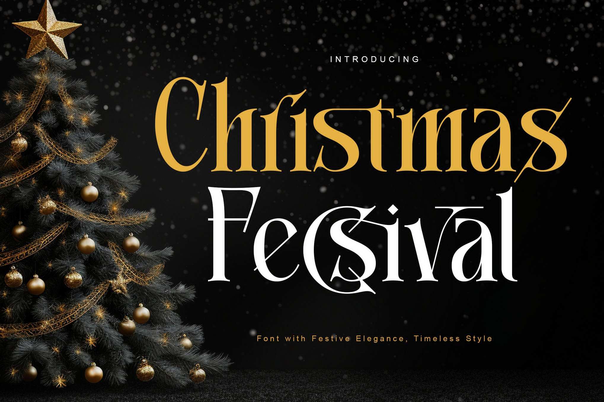 圣诞节日优雅奢华标题衬线字体 Christmas Fecsival – Elegant Serif Font插图 圣诞节日优雅奢华标题衬线字体 Christmas Fecsival – Elegant Serif Font