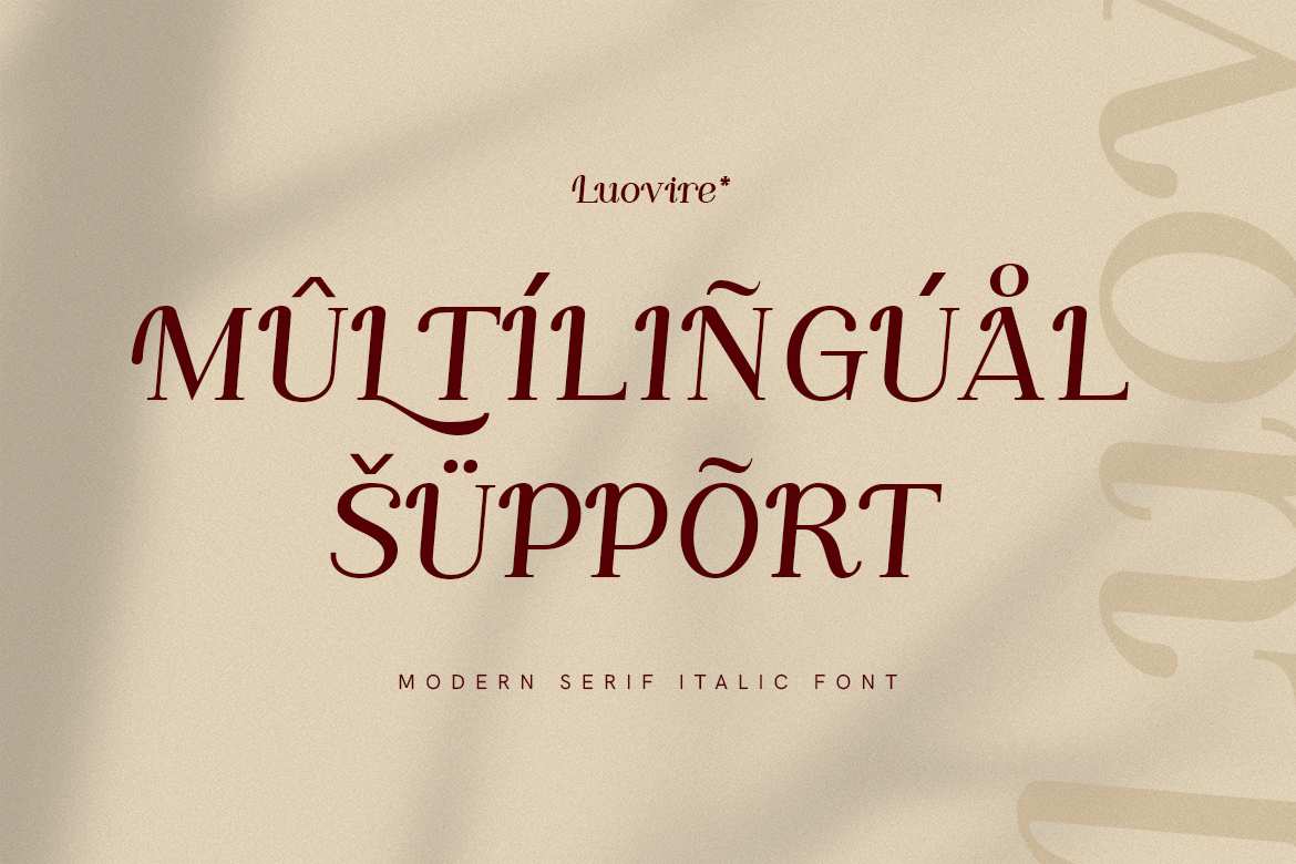 现代经典优雅斜体衬线字体 Luovire – Modern Classic Serif Font插图1 现代经典优雅斜体衬线字体 Luovire - Modern Classic Serif Font
