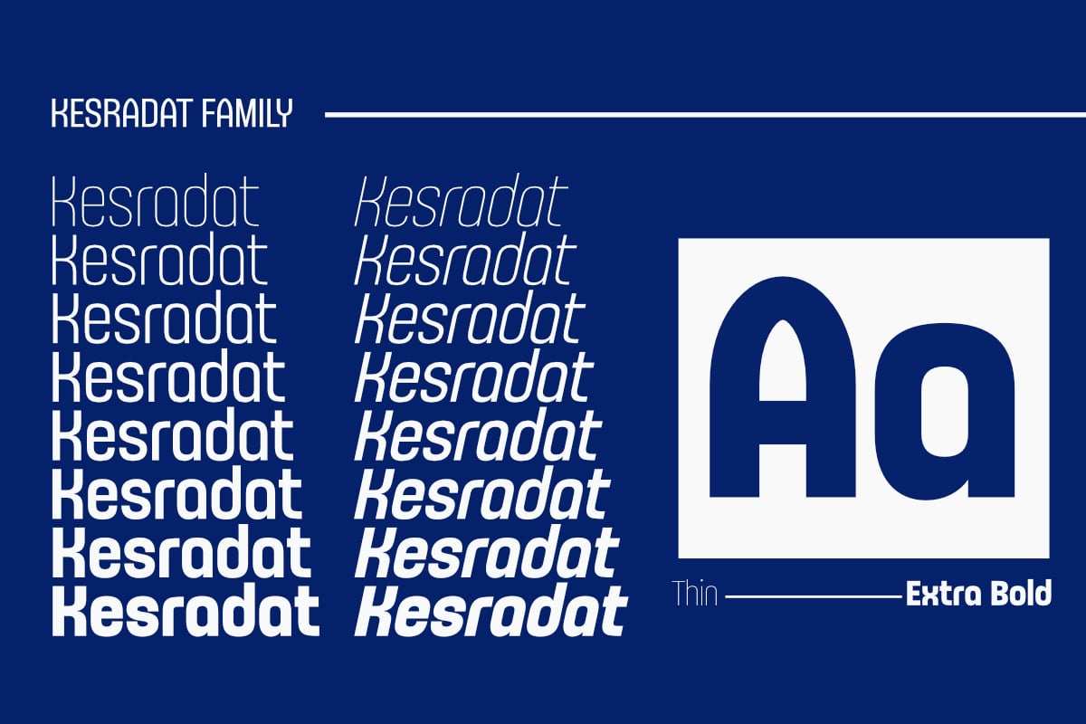 多字重显示应用无衬线字体家族 Kesradat Sans Serif Family插图3 多字重显示应用无衬线字体家族 Kesradat Sans Serif Family