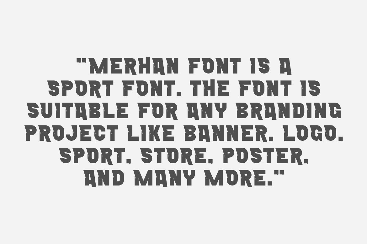 强劲动态运动风格字体 Merhan Sporty Font插图5 强劲动态运动风格字体 Merhan Sporty Font