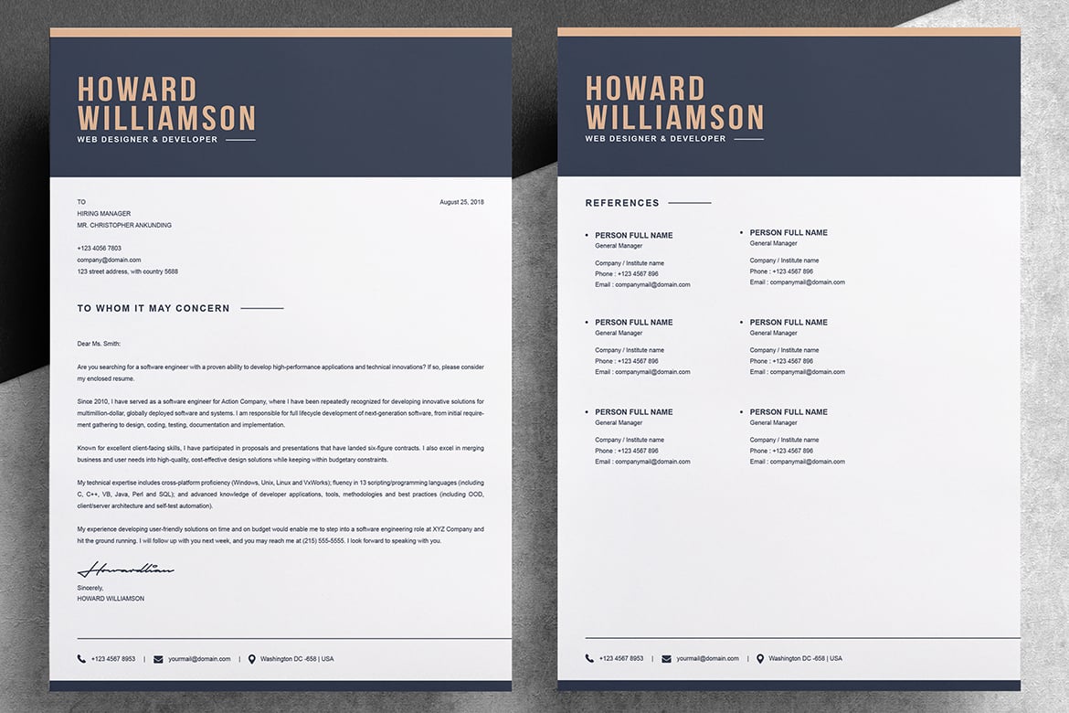 极简主义简历排版模板 Minimalist Resume Layout Print Templates插图2 极简主义简历排版模板 Minimalist Resume Layout Print Templates