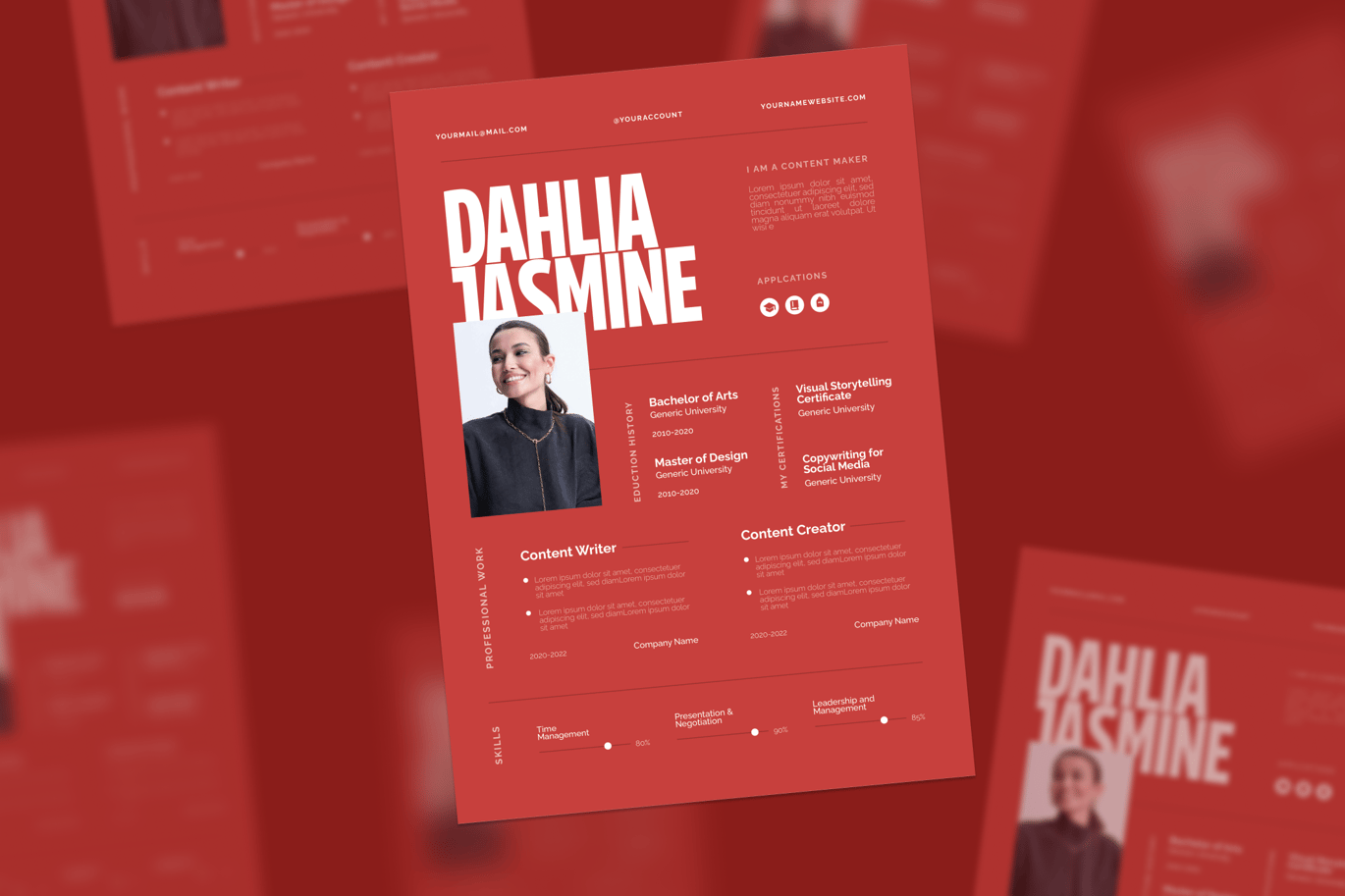 极简加粗风格简历模板 Minimalist Bold – Resume Print Templates插图1 极简加粗风格简历模板 Minimalist Bold - Resume Print Templates