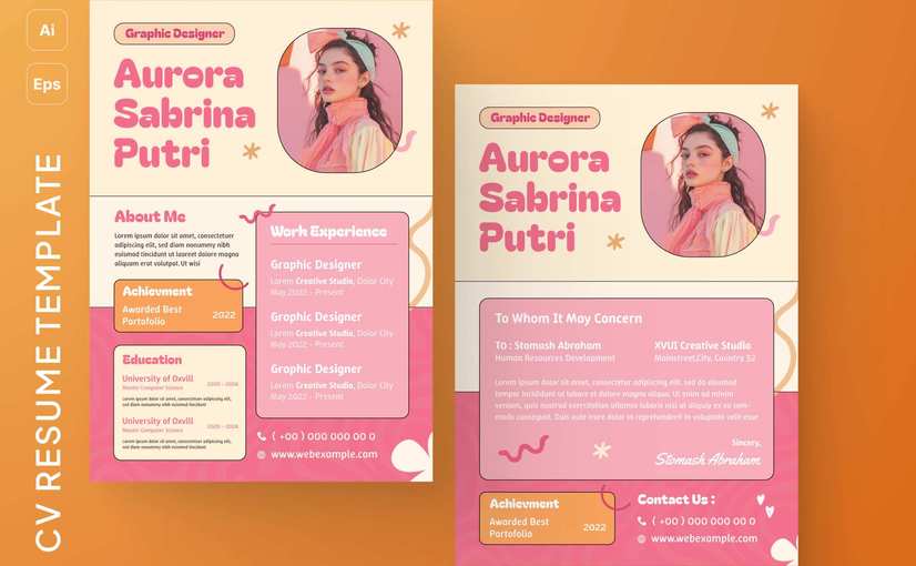 现代风CV简历模板 Modern CV Resume Print Templates