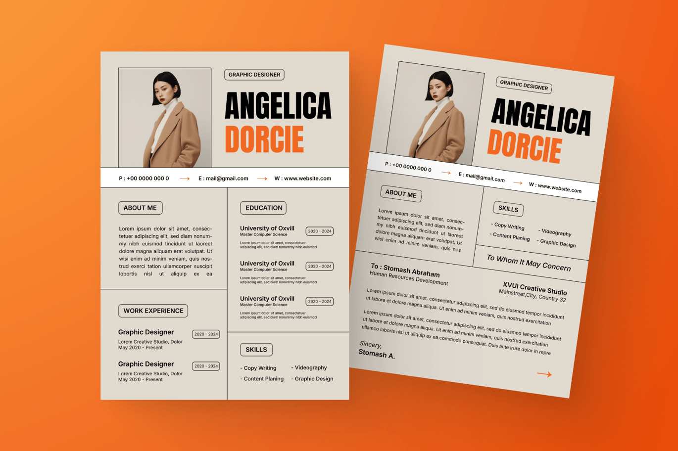 极简CV简历设计模板 Minimalist CV Resume Print Templates插图1 极简CV简历设计模板 Minimalist CV Resume Print Templates