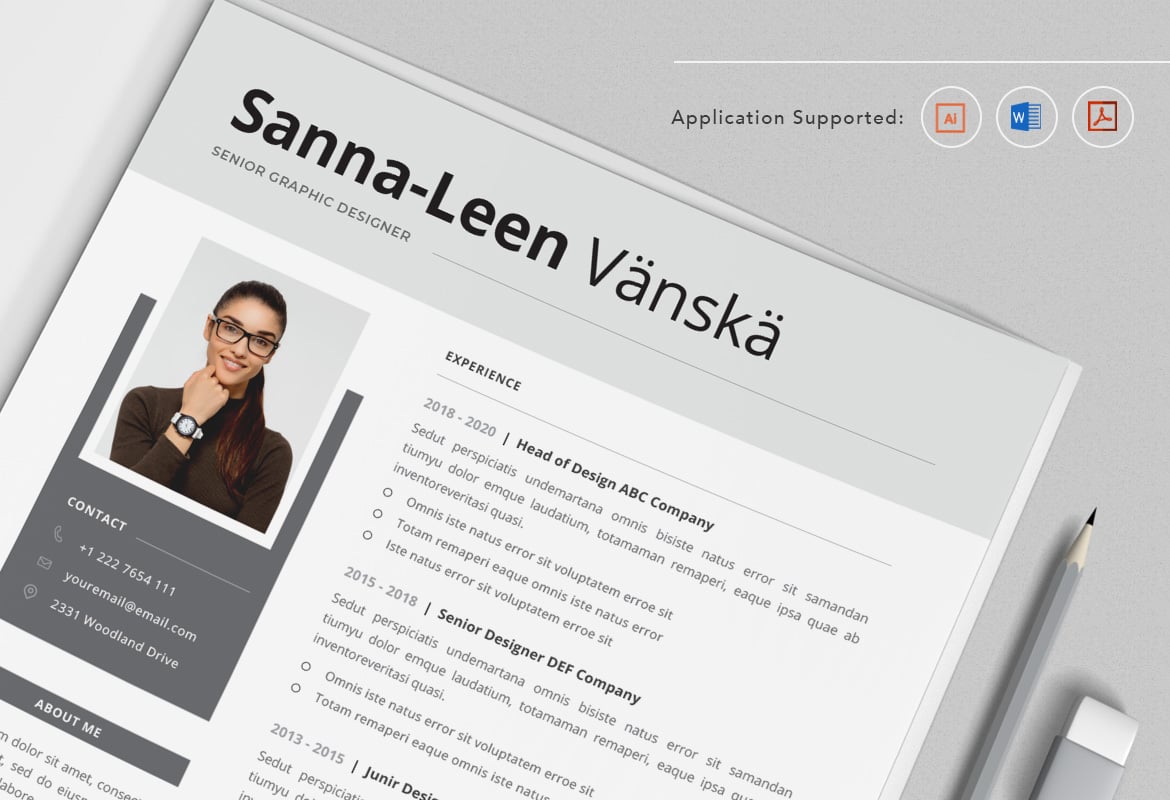 现代简约CV简历模板 Vol.44 Professional CV Resume Template Vol.44插图2 现代简约CV简历模板 Vol.44 Professional CV Resume Template Vol.44