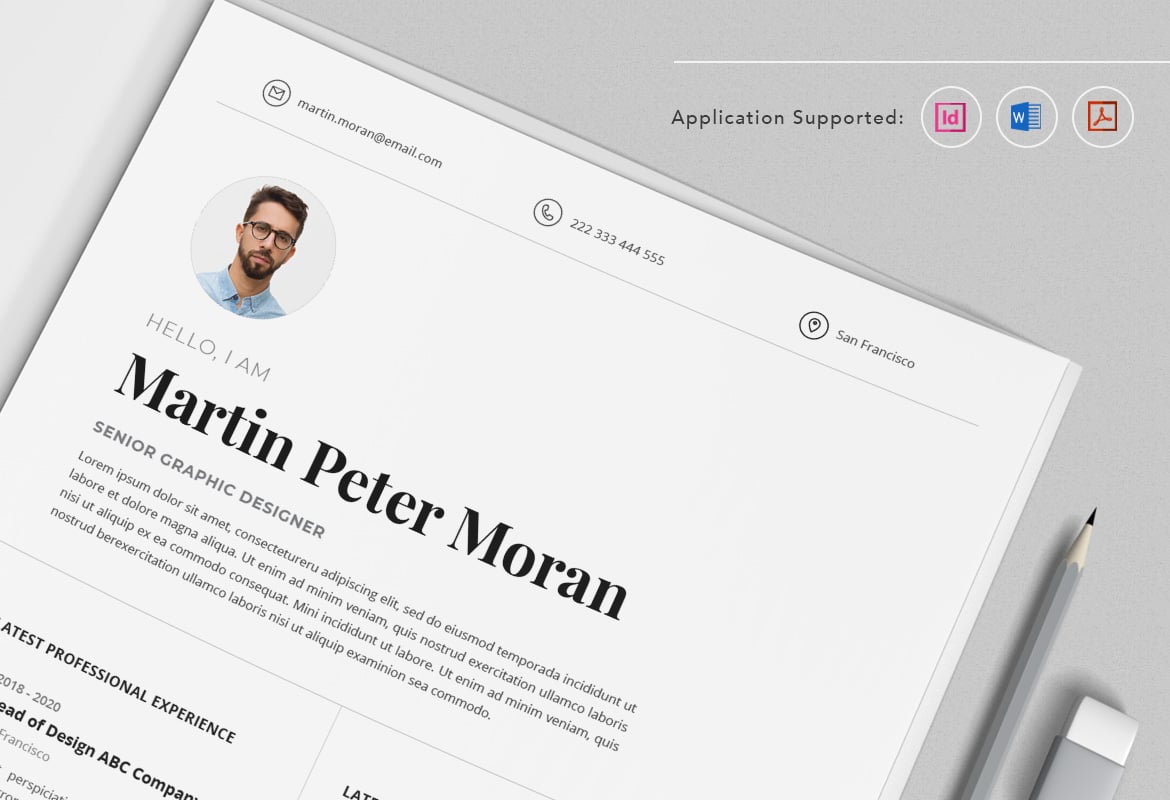 现代极简CV简历InDesign模板 Vol.39 Professional CV Resume InDesign Template Vol.39插图1 现代极简CV简历InDesign模板 Vol.39 Professional CV Resume InDesign Template Vol.39