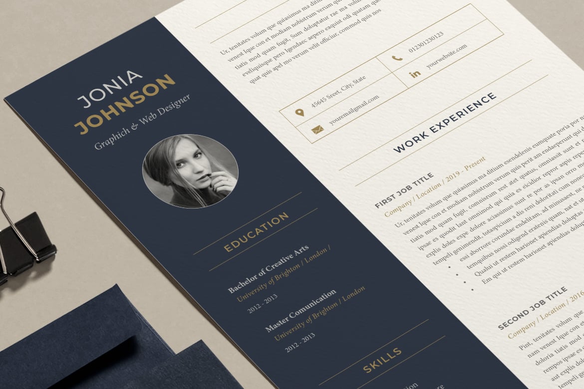 专业求职简历CV模板 Professional Resume Cv Print Templates插图5 专业求职简历CV模板 Professional Resume Cv Print Templates