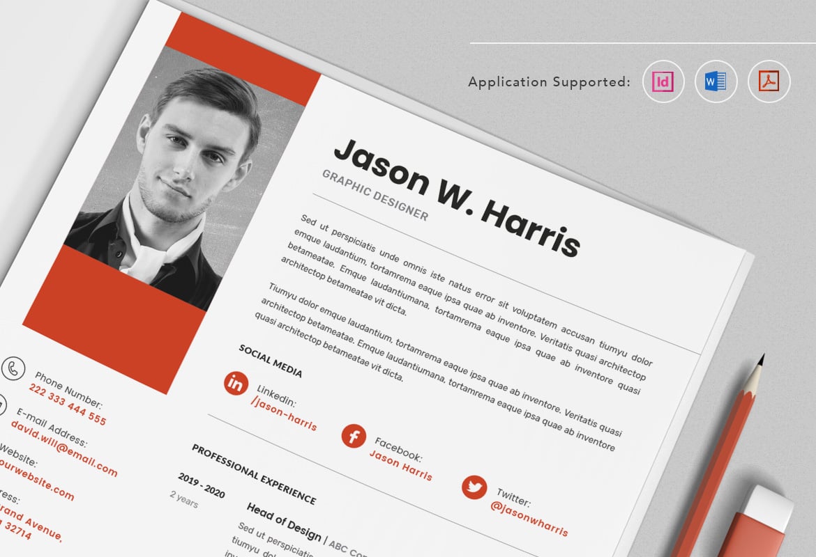 专业CV简历InDesign模板 Vol.6 Professional CV Resume InDesign Template Vol.6插图2 专业CV简历InDesign模板 Vol.6 Professional CV Resume InDesign Template Vol.6