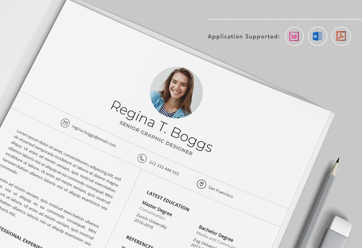 专业CV简历InDesign模板 Vol.43 Professional CV Resume InDesign Template Vol.43插图2 专业CV简历InDesign模板 Vol.43 Professional CV Resume InDesign Template Vol.43