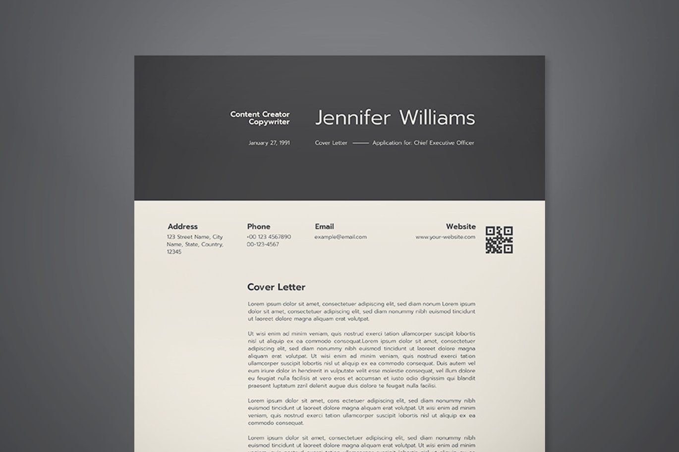 专业简历与求职信套装模板 Professional Resume & Cover Letter Print Templates插图3 专业简历与求职信套装模板 Professional Resume & Cover Letter Print Templates